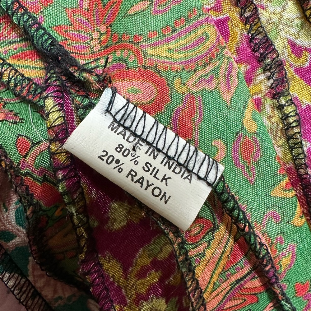 Patterned Silk Scarf - Picture 3 of 7